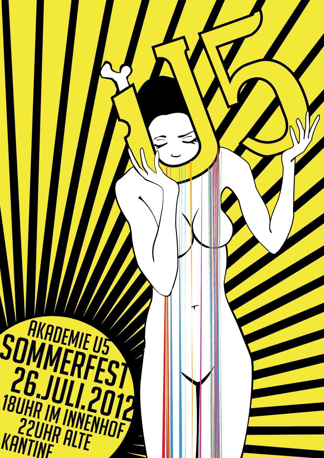 Illustration eine Frau in Bademode